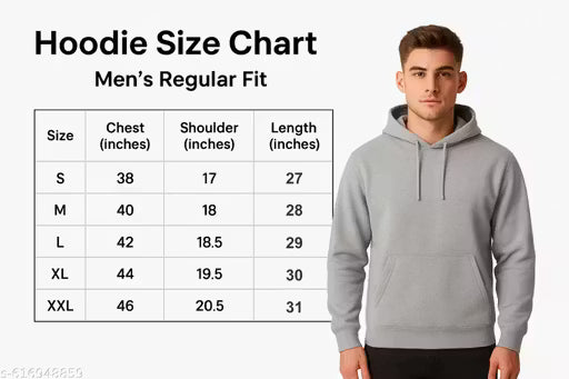 Men’s Premium Cotton Fleece Hoodie | Stylish Winter Sweatshirt for Men | Trendy Casual Wear Pullover for Boys | Warm & Comfortable Hoodie for Daily Use
