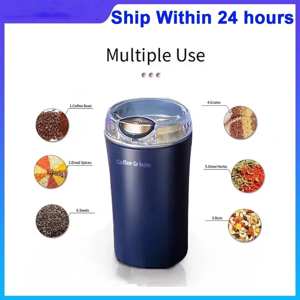 2025 New Small Electric Grinding Machine Grain Grinder Coffee Grinder Stainless Steel Nuts Beans Grains Mill Herbs for kitchen