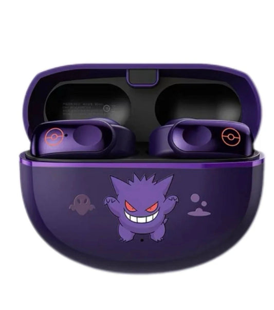 Gengar PokéMon Bluetooth Headset Ear Clip Hifi Stereo Wireless Game Sports Earbuds Long Battery Life Trendy Anime Gift