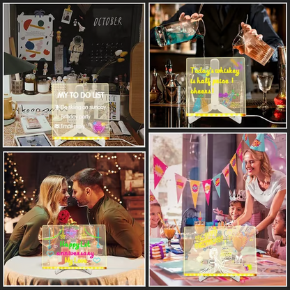 🌈🖌 Spark Creativity Instantly - 49% OFF - 🎁 Acrylic LED Message Board - For Vibrant, Endless Expression!
