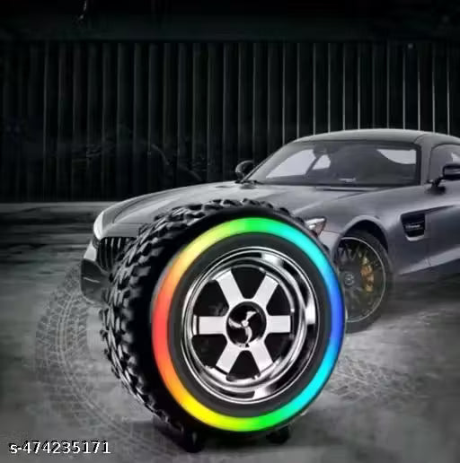 Tyre Shape Bluetooth Speaker Wireless Portable Speaker with Car Tire Design, Novelty Compact Bluetooth Speaker with Rechargeable Battery, Perfect for Indoor and Outdoor