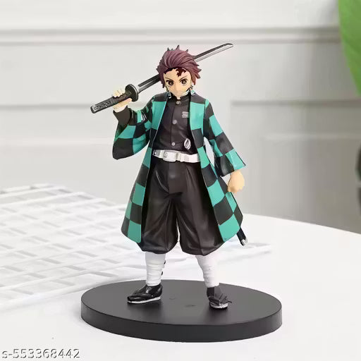 HATAKE Tanjiro Kamado action figure (15CM) Demon Slayer collectible Anime figure with katana