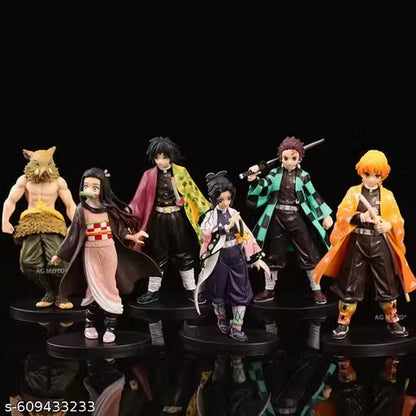 Demon Slayer Anime Action Figure Superhero Collectible Merchandise Toys for Kids, Car Dashboard Decor & Gifting Figurines