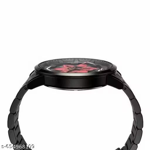 Men's 3D Hollow Rotating h e e l Watch with Large Dial & Red Star Hands - Quartz Sport Chronograph, Date/Day Display, High Quality (Non-High Quality) - Ideal Gift for Valentine's Day, Birthdays, Father's Day - Stylish Modern Men's Watch