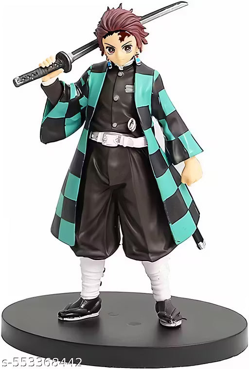 HATAKE Tanjiro Kamado action figure (15CM) Demon Slayer collectible Anime figure with katana