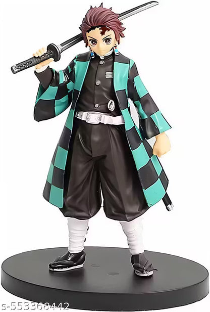 HATAKE Tanjiro Kamado action figure (15CM) Demon Slayer collectible Anime figure with katana