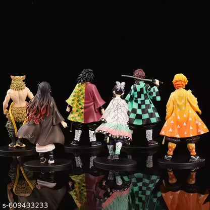 Demon Slayer Anime Action Figure Superhero Collectible Merchandise Toys for Kids, Car Dashboard Decor & Gifting Figurines