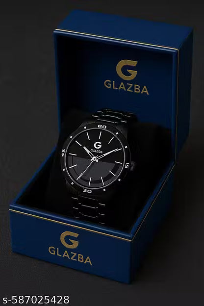 Trendy Black Chain Watch - For Men's & Boy's