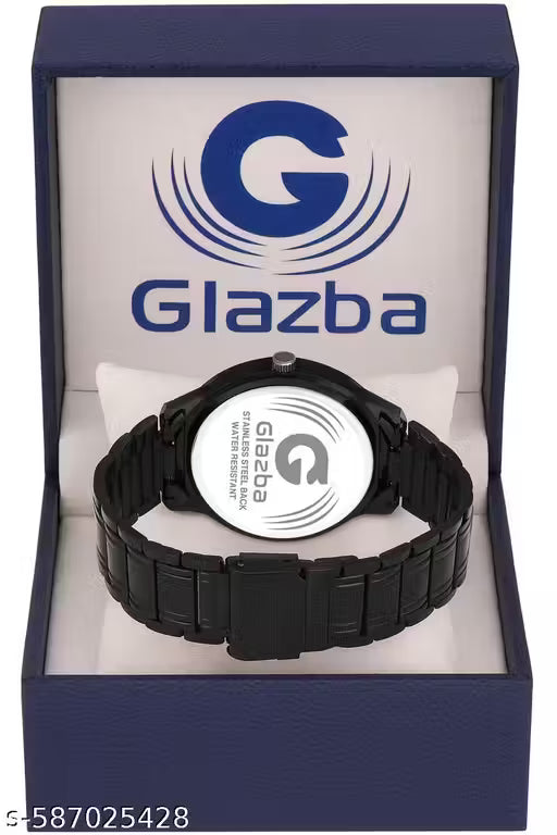 Trendy Black Chain Watch - For Men's & Boy's