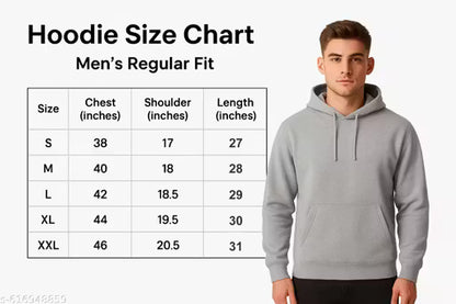 Men’s Premium Cotton Fleece Hoodie | Stylish Winter Sweatshirt for Men | Trendy Casual Wear Pullover for Boys | Warm & Comfortable Hoodie for Daily Use