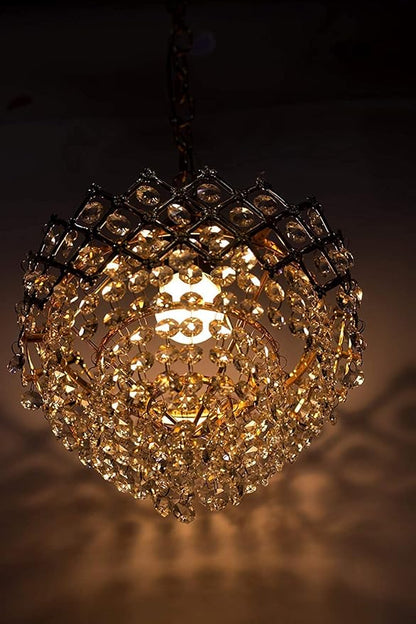 Mahganya 3280 Decoration New Fancy Modern Ceiling Lamp with All Fixtures and Fitting (Gold) (Corded Electric,Small)