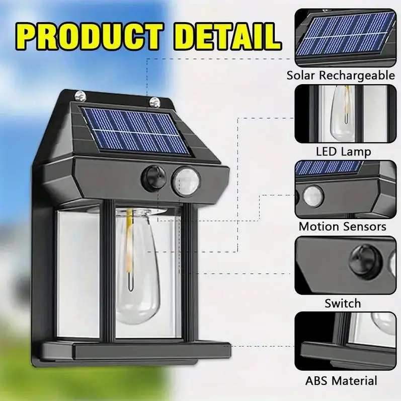 🔆 Solar Motion Sensor Wall Light 🔆