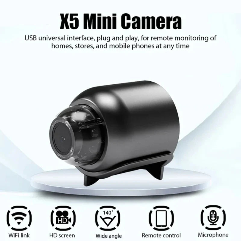 New X5 Mini Camera 1080P Clear Night Vision Lightweight Portable Premium Cams Motion Detection Wireless WiFi Surveillance Camera