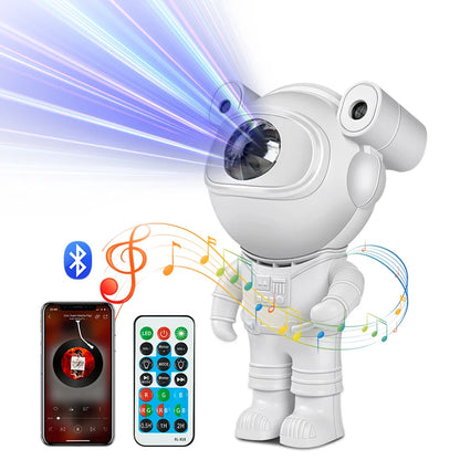 Starry Sky Astronaut Projection Lights Rocket Astronaut Galaxy Projection Night Light Atmosphere Lights Adult Gift Bedroom Decor