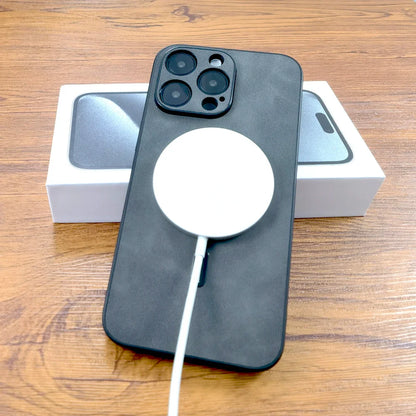 Luxury PU Leather Deer Case For iPhone 17 16 15 14 13 12 11 Pro Max Plus 15Pro 14Pro 13Pro ProMax For Magsafe Wireless Charge Cover