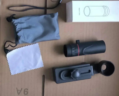 2000x25 HD Monocular Telescope Mini Portable Mobile Phone Telescope With Holder Outdoor Camping Hunting Birdwatching Telescopes