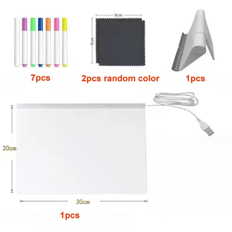 🌈🖌 Spark Creativity Instantly - 49% OFF - 🎁 Acrylic LED Message Board - For Vibrant, Endless Expression!