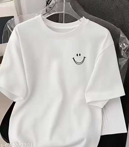 DRIFTH White printed tshirt for men | down shoulder tshirt for men