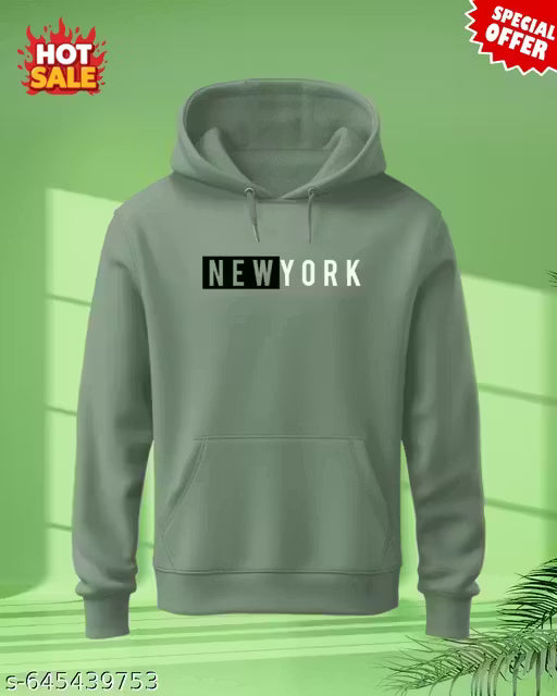 Men’s Fleece Printed Hoodie| Soft Winter Wear | Stylish Casual Sweatshirt for Men