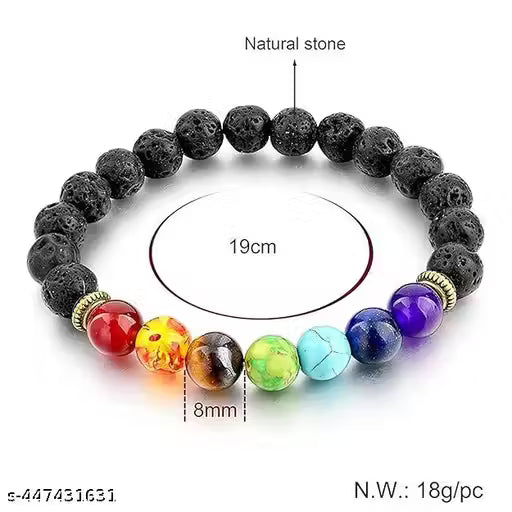 7 Chakra Heart Healing Bracelet With Natural Healing Crystal combination Precious Beads Triple Protection Money Magnet Amethyst And Clear Quartz