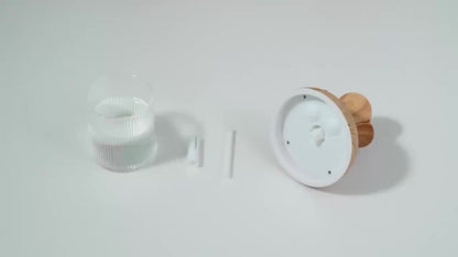 Wood Grain USB Humidifier – Essential Oil Diffuser & Lamp for Desk or Bedroom