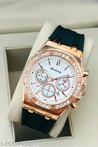 Latest Designer Watch With Date Functioning Analog Watch For Boys Analog Watch - For Men BLACK