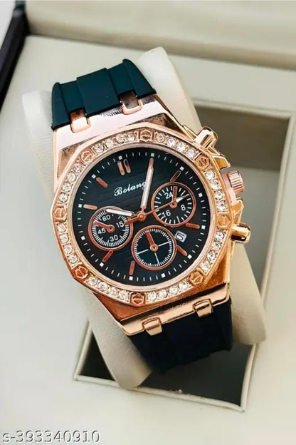 Latest Designer Watch With Date Functioning Analog Watch For Boys Analog Watch - For Men BLACK