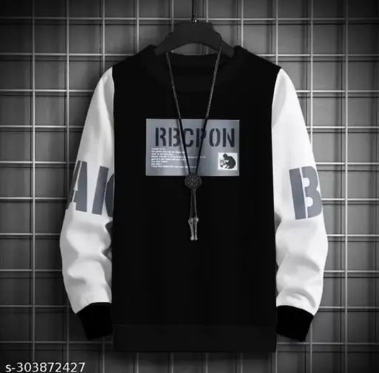 Men Printed Round Neck Sweatshirt by Hip Hop Fashion