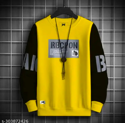 Men Printed Round Neck Sweatshirt by Hip Hop Fashion