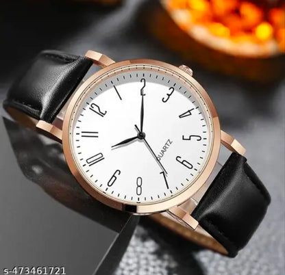 CREATIVE Rose Gold Case Designers Wrist Watches For Boy And Men Analog Watch - For Men Stylish Leathers Strap Analog Wrist Watches For Boy And Men