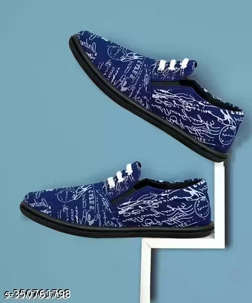 Grey Solid Slip-on Sneakers For Men