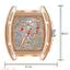 Franktime gears of time printed mechanical series rose colour analog watch for men